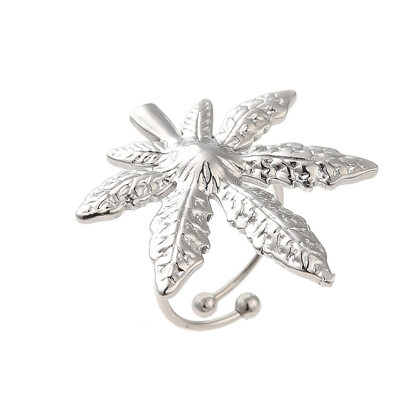 PandaHall 304 Stainless Steel Open Cuff Ring, Leaf, Stainless Steel Color, US Size 7 3/4(17.9mm) 304 Stainless Steel Leaf
PandaHall 304 Stainless Steel Open Cuff Ring, Leaf, Stainless Steel Color, US Size 7 3/4(17.9mm) 304 Stainless Steel Leaf