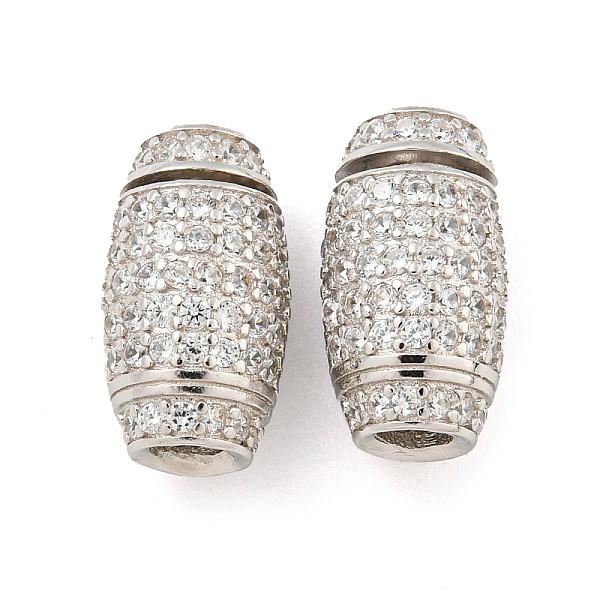 PandaHall 925 Sterling Silver with Rhinestone Screw Clasps, Drum, Real Platinum Plated, 14x8x8mm, Hole: 4mm Sterling Silver Rondelle
PandaHall 925 Sterling Silver with Rhinestone Screw Clasps, Drum, Real Platinum Plated, 14x8x8mm, Hole: 4mm Sterling Silver Rondelle