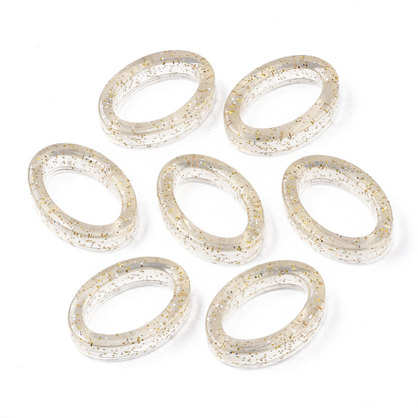 PandaHall Transparent Acrylic Linking Rings, with Glitter Powder, Oval, Beige, 29x20x7mm, Inner Diameter: 12.5x21mm, about 250pcs/500g..., Yellow
PandaHall Transparent Acrylic Linking Rings, with Glitter Powder, Oval, Beige, 29x20x7mm, Inner Diameter: 12.5x21mm, about 250pcs/500g..., Yellow