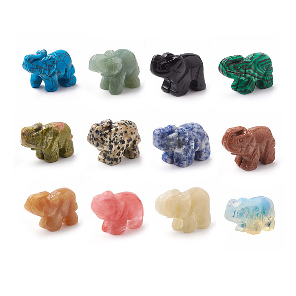 PandaHall Natural & Synthetic Mixed Stone Display Decorations, Elephant, 36~42x15~20x25~30mm Mixed Stone Elephant
PandaHall Natural & Synthetic Mixed Stone Display Decorations, Elephant, 36~42x15~20x25~30mm Mixed Stone Elephant