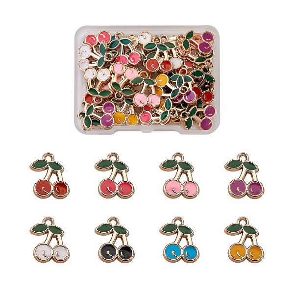 PandaHall Beadthoven Alloy Enamel Pendants, DIY Accessories, Cherry, Golden, Mixed Color, 18x13x3mm, 8 colors, 4pcs/color, 32pcs/Box..., Multicolor
PandaHall Beadthoven Alloy Enamel Pendants, DIY Accessories, Cherry, Golden, Mixed Color, 18x13x3mm, 8 colors, 4pcs/color, 32pcs/Box..., Multicolor
