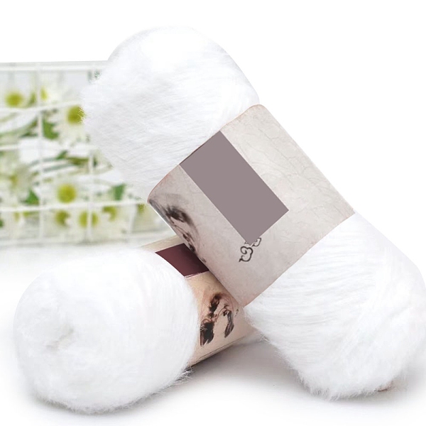 PandaHall Wool & Velvet Blended Yarns, Faux Mink Fur Yarns, Fluffy Soft Eyelash Yarn for Weaving, Knitting & Crocheting Purse Hat Clothes..., White
PandaHall Wool & Velvet Blended Yarns, Faux Mink Fur Yarns, Fluffy Soft Eyelash Yarn for Weaving, Knitting & Crocheting Purse Hat Clothes..., White