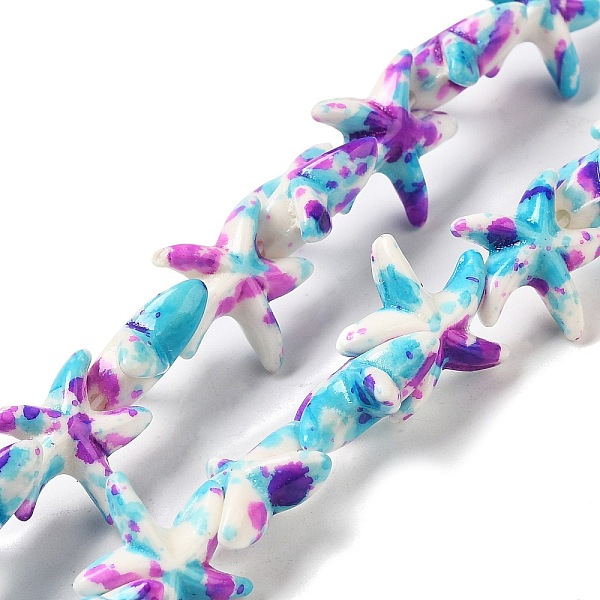 PandaHall Synthetic Turquoise Dyed Beads Strands, Fuel Injection Effect, Starfish, Deep Sky Blue, 13.5~14x14~15x5mm, Hole: 1.5mm, about...
PandaHall Synthetic Turquoise Dyed Beads Strands, Fuel Injection Effect, Starfish, Deep Sky Blue, 13.5~14x14~15x5mm, Hole: 1.5mm, about...