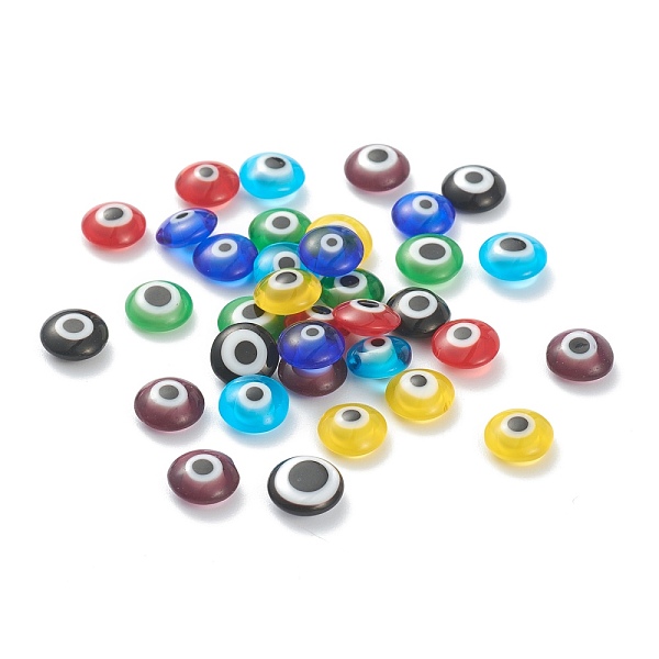 PandaHall Handmade Evil Eye Lampwork Beads, No Hole, Flat Round, Mixed Color, 8x4mm Lampwork Evil Eye Multicolor
PandaHall Handmade Evil Eye Lampwork Beads, No Hole, Flat Round, Mixed Color, 8x4mm Lampwork Evil Eye Multicolor