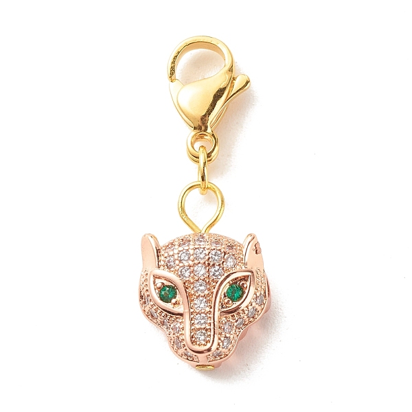 PandaHall Brass Micro Pave Cubic Zirconia Pendants, with Lobster Claw Clasps, Leopard Head, Rose Gold, 26mm Brass+Cubic Zirconia Leopard..., Clear
PandaHall Brass Micro Pave Cubic Zirconia Pendants, with Lobster Claw Clasps, Leopard Head, Rose Gold, 26mm Brass+Cubic Zirconia Leopard..., Clear