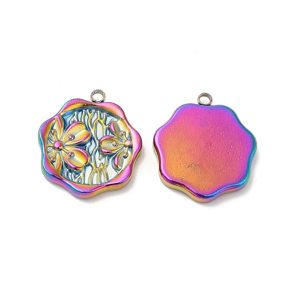 PandaHall 304 Stainless Steel Pendants, Hexagon with Flower Charm, Rainbow Color, 18x16x2.5mm, Hole: 1.6mm 304 Stainless Steel Hexagon
PandaHall 304 Stainless Steel Pendants, Hexagon with Flower Charm, Rainbow Color, 18x16x2.5mm, Hole: 1.6mm 304 Stainless Steel Hexagon