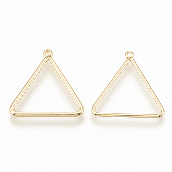 PandaHall Brass Pendants, Triangle, Nickel Free, Real 18K Gold Plated, 18x16x1mm, Hole: 0.5mm Brass Triangle
PandaHall Brass Pendants, Triangle, Nickel Free, Real 18K Gold Plated, 18x16x1mm, Hole: 0.5mm Brass Triangle