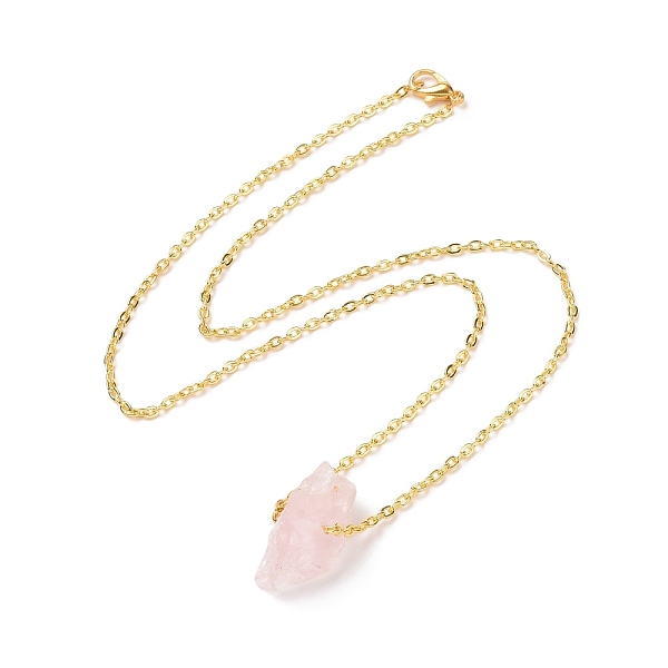 PandaHall Natural Rose Quartz Irregular Nugget Pendant Necklace, Alloy Jewelry for Women, Golden, 20.47 inch(52cm) Rose Quartz
PandaHall Natural Rose Quartz Irregular Nugget Pendant Necklace, Alloy Jewelry for Women, Golden, 20.47 inch(52cm) Rose Quartz