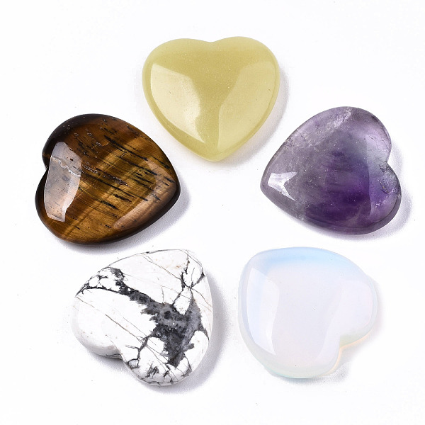 PandaHall Natural & Synthetic Mixed GemStone, Heart Love Stone, Pocket Palm Stone for Reiki Balancing, 24.5x25x6~7mm Mixed Stone Heart
PandaHall Natural & Synthetic Mixed GemStone, Heart Love Stone, Pocket Palm Stone for Reiki Balancing, 24.5x25x6~7mm Mixed Stone Heart