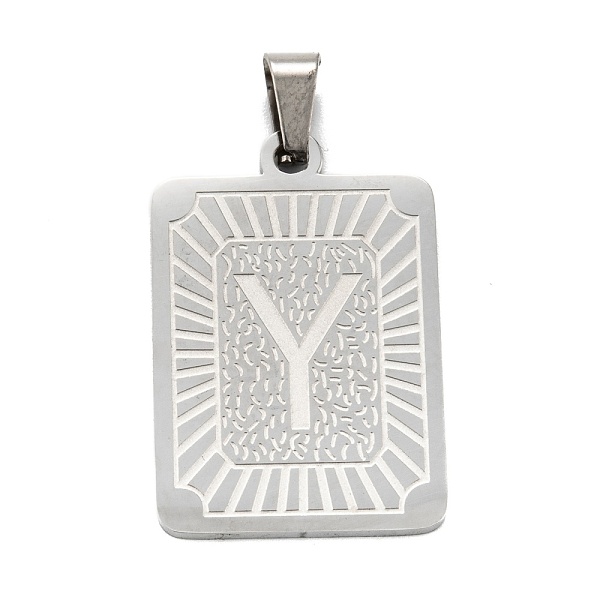 PandaHall 304 Stainless Steel Pendants, Rectangle with Alphabet, Letter.Y, 30x20x1.5mm, Hole: 3x6mm 304 Stainless Steel Letter Y
PandaHall 304 Stainless Steel Pendants, Rectangle with Alphabet, Letter.Y, 30x20x1.5mm, Hole: 3x6mm 304 Stainless Steel Letter Y