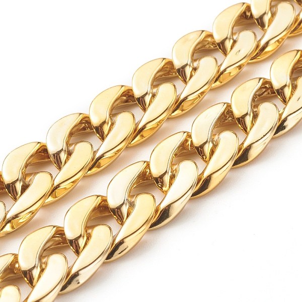 PandaHall CCB Plastic Chains, Twisted Curb Chains, Oval, Gold, 28x20x6mm Plastic Gold
PandaHall CCB Plastic Chains, Twisted Curb Chains, Oval, Gold, 28x20x6mm Plastic Gold