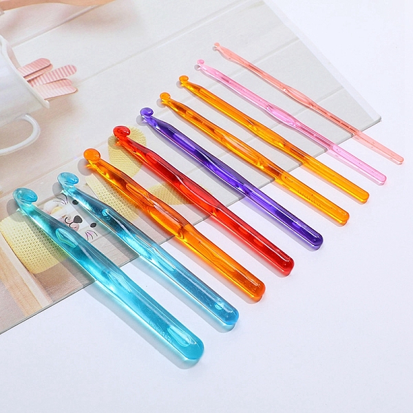 PandaHall Transparent Plastic Crochet Hooks Needles, for Braiding Crochet Sewing Tools, Mixed Color, Pin: 3~12mm, 9pcs/set Plastic..., Multicolor
PandaHall Transparent Plastic Crochet Hooks Needles, for Braiding Crochet Sewing Tools, Mixed Color, Pin: 3~12mm, 9pcs/set Plastic..., Multicolor
