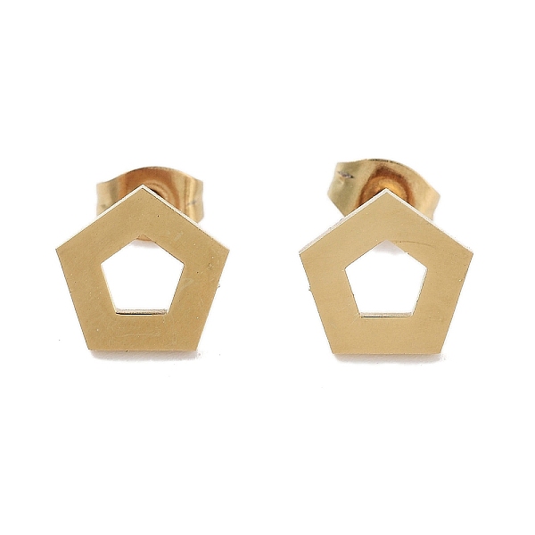 PandaHall Vacuum Plating 304 Stainless Steel Stud Earrings for Women, Hollow Pentagon, Golden, 9.5x10mm 304 Stainless Steel Pentagon
PandaHall Vacuum Plating 304 Stainless Steel Stud Earrings for Women, Hollow Pentagon, Golden, 9.5x10mm 304 Stainless Steel Pentagon