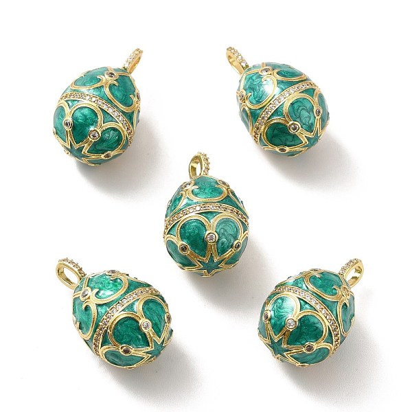 PandaHall Rack Plating Brass Micro Pave Cubic Zirconia Enamel Pendants, Real 18K Gold Plated, Cadmium Free & Lead Free & Nickle Free, Egg..., Cyan
PandaHall Rack Plating Brass Micro Pave Cubic Zirconia Enamel Pendants, Real 18K Gold Plated, Cadmium Free & Lead Free & Nickle Free, Egg..., Cyan