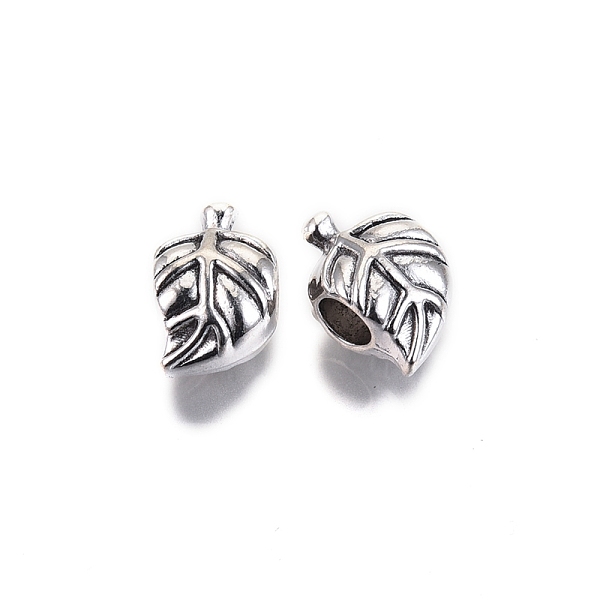 PandaHall Tibetan Style Alloy European Beads, Large Hole Beads, Cadmium Free & Lead Free, Leaf, Antique Silver, 14x9.5x8.5mm, Hole: 4.5mm...
PandaHall Tibetan Style Alloy European Beads, Large Hole Beads, Cadmium Free & Lead Free, Leaf, Antique Silver, 14x9.5x8.5mm, Hole: 4.5mm...