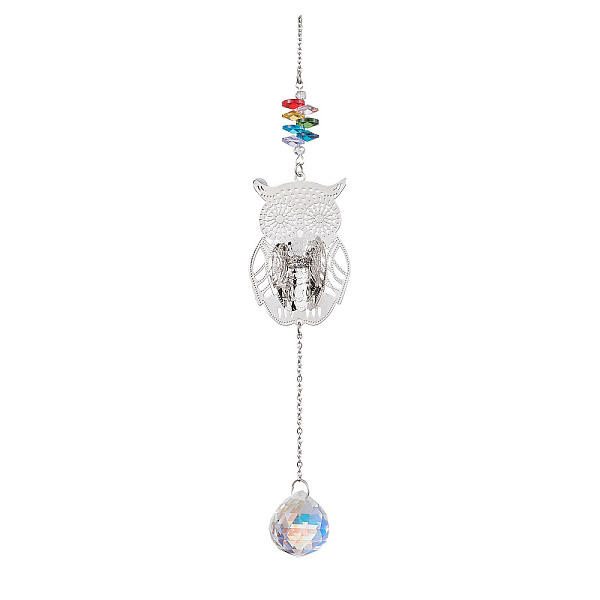 PandaHall Brass Hollow Hanging Ornaments, Stainless Steel Chain and Glass Round Tassel for Home Garden Outdoor Decorations, Owl, 300x35.5mm...
PandaHall Brass Hollow Hanging Ornaments, Stainless Steel Chain and Glass Round Tassel for Home Garden Outdoor Decorations, Owl, 300x35.5mm...