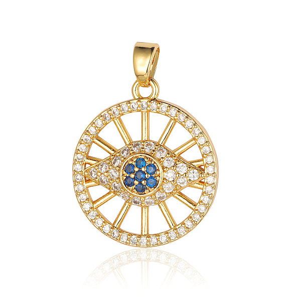 PandaHall Brass Micro Pave Cubic Zirconia Pendants, Flat Round with Horse Eye Charms, Real 18K Gold Plated, 23x20x4.2mm Brass+Cubic Zirconia..., Blue
PandaHall Brass Micro Pave Cubic Zirconia Pendants, Flat Round with Horse Eye Charms, Real 18K Gold Plated, 23x20x4.2mm Brass+Cubic Zirconia..., Blue