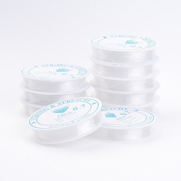 PandaHall Clear Elastic Crystal Thread, Stretchy String Bead Cord, for Beaded Jewelry Making, 0.7mm, about 9.29 yards(8.5m)/roll TPU Round...
PandaHall Clear Elastic Crystal Thread, Stretchy String Bead Cord, for Beaded Jewelry Making, 0.7mm, about 9.29 yards(8.5m)/roll TPU Round...