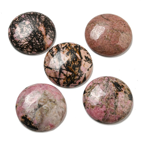 PandaHall Natural Rhodonite Cabochons, Flat Round, 30x7~8.5mm Rhodonite Flat Round
PandaHall Natural Rhodonite Cabochons, Flat Round, 30x7~8.5mm Rhodonite Flat Round