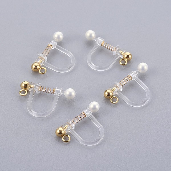 PandaHall Plastic Clip-on Earring Findings, with Shell Pearl and 316 Surgical Stainless Steel Findings, Real 18K Gold Plated, 17.5x11.5x3mm...
PandaHall Plastic Clip-on Earring Findings, with Shell Pearl and 316 Surgical Stainless Steel Findings, Real 18K Gold Plated, 17.5x11.5x3mm...