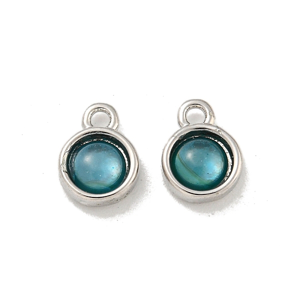 PandaHall Rack Plating Brass Half Round Charms, with Dark Cyan Resin, Platinum, 7x5x2mm, Hole: 1mm Brass+Resin Half Round
PandaHall Rack Plating Brass Half Round Charms, with Dark Cyan Resin, Platinum, 7x5x2mm, Hole: 1mm Brass+Resin Half Round