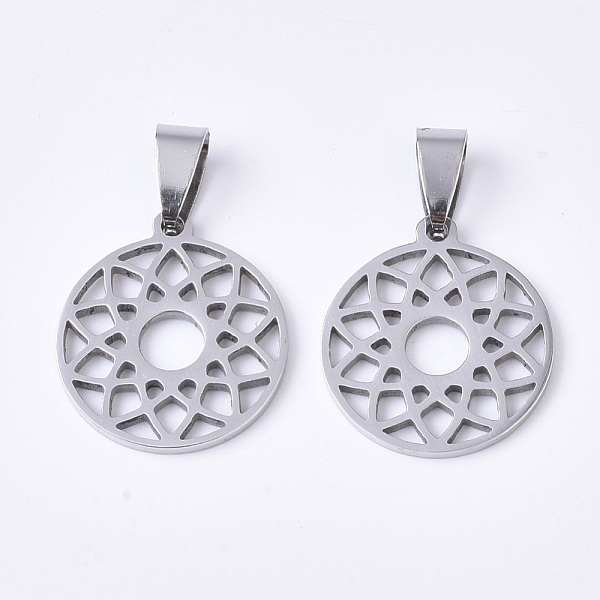 PandaHall Chakra Theme 201 Stainless Steel Pendants, with Random Size Snap on Bails, Flat Round with Sahasrara, Stainless Steel Color...
PandaHall Chakra Theme 201 Stainless Steel Pendants, with Random Size Snap on Bails, Flat Round with Sahasrara, Stainless Steel Color...
