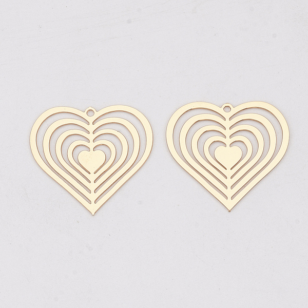 PandaHall Brass Pendants, Etched Metal Embellishments, Long-Lasting Plated, Heart, Light Gold, 19.5x20x0.3mm, Hole: 1mm Brass Heart
PandaHall Brass Pendants, Etched Metal Embellishments, Long-Lasting Plated, Heart, Light Gold, 19.5x20x0.3mm, Hole: 1mm Brass Heart