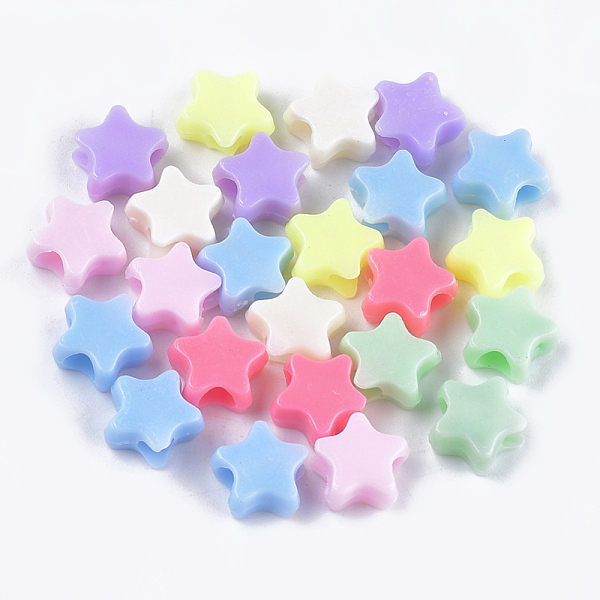 PandaHall Opaque Acrylic Beads, Star, Mixed Color, 9.5~10x10.5x5mm, Hole: 3.5mm, about 210pcs/50g Acrylic Star Multicolor
PandaHall Opaque Acrylic Beads, Star, Mixed Color, 9.5~10x10.5x5mm, Hole: 3.5mm, about 210pcs/50g Acrylic Star Multicolor