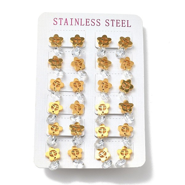 PandaHall Clear Cubic Zirconia Flower with Dragonfly Dangle Stud Earrings, 304 Stainless Steel Jewelry for Women, Golden, 19x10mm, Pin...
PandaHall Clear Cubic Zirconia Flower with Dragonfly Dangle Stud Earrings, 304 Stainless Steel Jewelry for Women, Golden, 19x10mm, Pin...