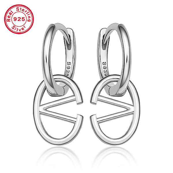 PandaHall Rhodium Plated Platinum 925 Sterling Silver Hoop Earrings, Initial Letter Drop Earrings, with S925 Stamp, Letter V, 20x8.5mm...
PandaHall Rhodium Plated Platinum 925 Sterling Silver Hoop Earrings, Initial Letter Drop Earrings, with S925 Stamp, Letter V, 20x8.5mm...