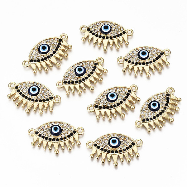 PandaHall Alloy Links Connectors, with Enamel and Crystal & Black Rhinestone, Cadmium Free & Nickel Free & Lead Free, Eye, Light Gold..., White
PandaHall Alloy Links Connectors, with Enamel and Crystal & Black Rhinestone, Cadmium Free & Nickel Free & Lead Free, Eye, Light Gold..., White