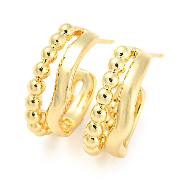 PandaHall Rack Plating Brass C Shape Stud Earrings, Half Hoop Earrings for Women, Cadmium Free & Lead Free, Long-Lasting Plated, Real 18K...
PandaHall Rack Plating Brass C Shape Stud Earrings, Half Hoop Earrings for Women, Cadmium Free & Lead Free, Long-Lasting Plated, Real 18K...