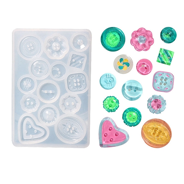 PandaHall DIY Button Silicone Molds, Resin Casting Molds, for UV Resin & Epoxy Resin Craft Making, Mixed Shapes, White, 104.5x69x6.5mm, Hole...
PandaHall DIY Button Silicone Molds, Resin Casting Molds, for UV Resin & Epoxy Resin Craft Making, Mixed Shapes, White, 104.5x69x6.5mm, Hole...