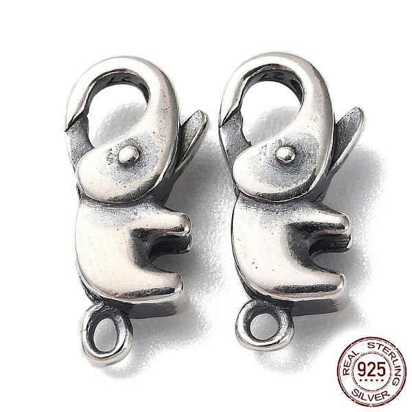 PandaHall 925 Thailand Sterling Silver Lobster Claw Clasps, Elephant, with 925 Stamp, Antique Silver, 14x7x4mm, Hole: 1.2mm Sterling Silver...
PandaHall 925 Thailand Sterling Silver Lobster Claw Clasps, Elephant, with 925 Stamp, Antique Silver, 14x7x4mm, Hole: 1.2mm Sterling Silver...