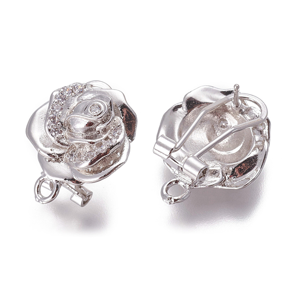 PandaHall Brass Micro Pave Cubic Zirconia Stud Earring Findings, French Clip Earrings, with Loop, Rose, Clear, Platinum, 18.5x15x10.5mm...
PandaHall Brass Micro Pave Cubic Zirconia Stud Earring Findings, French Clip Earrings, with Loop, Rose, Clear, Platinum, 18.5x15x10.5mm...
