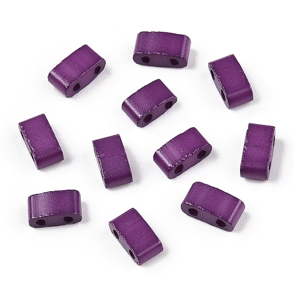 PandaHall 2-Hole Baking Paint Glass Seed Beads, Rectangle, Purple, 4.5~5.5x2x2~2.5mm, Hole: 0.5~0.8mm Glass Rectangle Purple
PandaHall 2-Hole Baking Paint Glass Seed Beads, Rectangle, Purple, 4.5~5.5x2x2~2.5mm, Hole: 0.5~0.8mm Glass Rectangle Purple