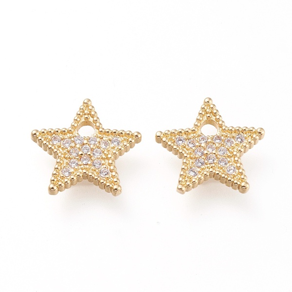 PandaHall Brass Micro Pave Clear Cubic Zirconia Charms, Long-Lasting Plated, Star, Golden, 13x13.5x2mm, Hole: 2mm Brass+Cubic Zirconia Star...
PandaHall Brass Micro Pave Clear Cubic Zirconia Charms, Long-Lasting Plated, Star, Golden, 13x13.5x2mm, Hole: 2mm Brass+Cubic Zirconia Star...