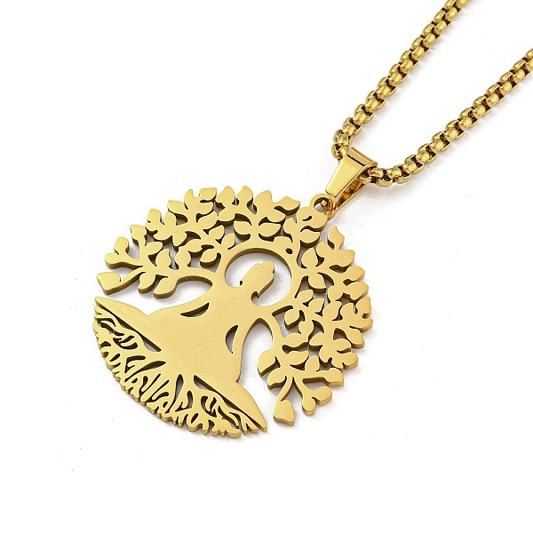 PandaHall 201 Stainless Steel Pendant Necklaces for Man, Tree with Flat Round with Tree of Life, Real 18K Gold Plated, 23.50 inch(59.7cm)...
PandaHall 201 Stainless Steel Pendant Necklaces for Man, Tree with Flat Round with Tree of Life, Real 18K Gold Plated, 23.50 inch(59.7cm)...