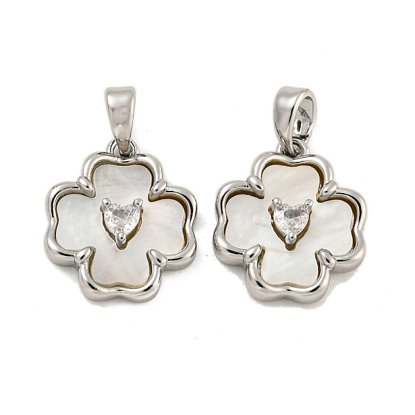 PandaHall Brass Pave Shell Pendants, with Clear Cubic Zirconia, Flower Charm, Platinum, 15.5x13.5x4mm, Hole: 4.8x2.7mm Shell Flower
PandaHall Brass Pave Shell Pendants, with Clear Cubic Zirconia, Flower Charm, Platinum, 15.5x13.5x4mm, Hole: 4.8x2.7mm Shell Flower