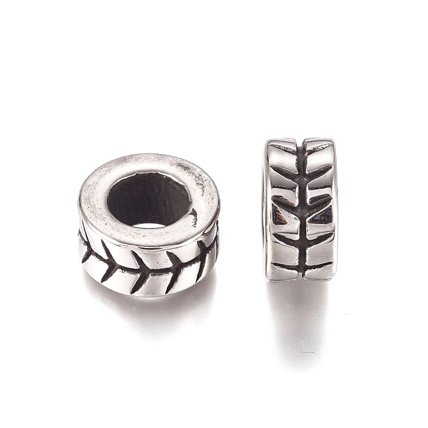 PandaHall 304 Stainless Steel European Beads, Large Hole Beads, Rondelle, Antique Silver, 10.5x5.2mm, Hole: 5.5mm 304 Stainless Steel...
PandaHall 304 Stainless Steel European Beads, Large Hole Beads, Rondelle, Antique Silver, 10.5x5.2mm, Hole: 5.5mm 304 Stainless Steel...