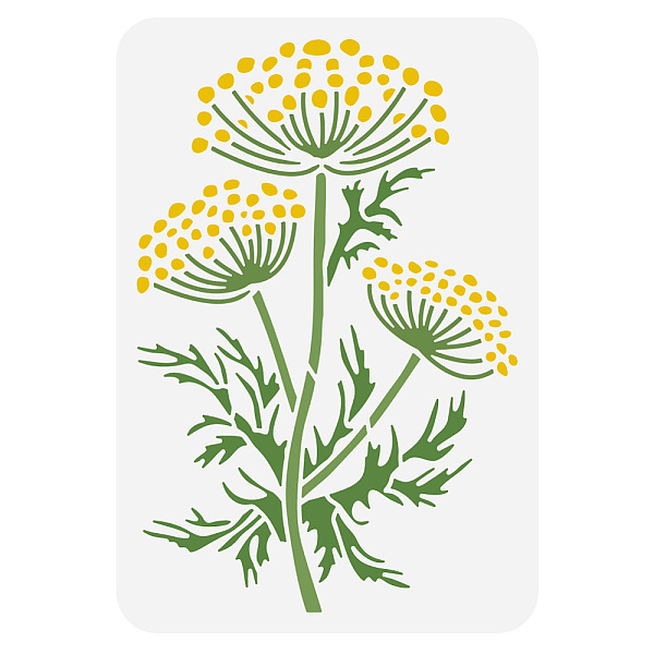 PandaHall FINGERINSPIRE Fennel Stalk Flower Painting Stencil 8.3x11.7inch Reusable Wildflower Stencil Large Flower Stencil Flower Pattern...
PandaHall FINGERINSPIRE Fennel Stalk Flower Painting Stencil 8.3x11.7inch Reusable Wildflower Stencil Large Flower Stencil Flower Pattern...