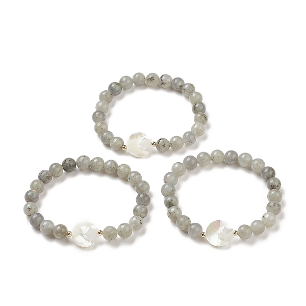PandaHall Natural Labradorite & Synthetic Hematite Stretch Bracelet, Shell Moon with Star Beaded Adjustable Bracelet for Women, Inner...
PandaHall Natural Labradorite & Synthetic Hematite Stretch Bracelet, Shell Moon with Star Beaded Adjustable Bracelet for Women, Inner...
