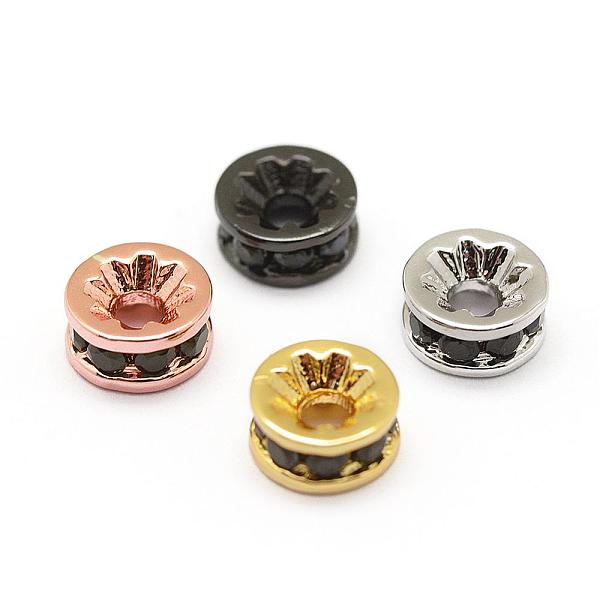 PandaHall Brass Micro Pave Grade AAA Cubic Zirconia Bead Spacers, Cadmium Free & Nickel Free & Lead Free, Flat Round, Mixed Color, 6x3mm..., Black
PandaHall Brass Micro Pave Grade AAA Cubic Zirconia Bead Spacers, Cadmium Free & Nickel Free & Lead Free, Flat Round, Mixed Color, 6x3mm..., Black