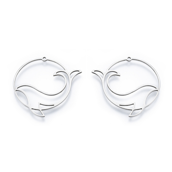 PandaHall 201 Stainless Steel Pendants, Hollow, Ring with Dolphin, Real 18K Gold Plated, 33x33x1mm, Hole: 1.4mm Stainless Steel+Rhinestone...
PandaHall 201 Stainless Steel Pendants, Hollow, Ring with Dolphin, Real 18K Gold Plated, 33x33x1mm, Hole: 1.4mm Stainless Steel+Rhinestone...