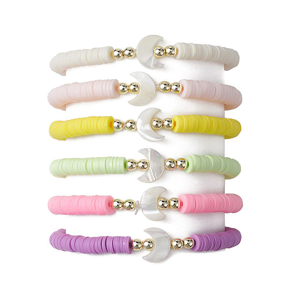 PandaHall 6Pcs 6 Color Polymer Clay Heishi Surfer Stretch Bracelets Set, Natural Shell Beaded Stackable Bracelets, Moon, Inner Diameter..., Multicolor
PandaHall 6Pcs 6 Color Polymer Clay Heishi Surfer Stretch Bracelets Set, Natural Shell Beaded Stackable Bracelets, Moon, Inner Diameter..., Multicolor