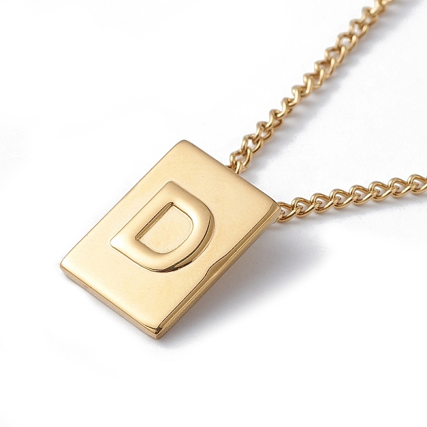 PandaHall Titanium Steel Initial Letter Rectangle Pendant Necklace for Men Women, Golden, Letter.D, 18.11~18.5 inch(46~47cm) Titanium Steel...
PandaHall Titanium Steel Initial Letter Rectangle Pendant Necklace for Men Women, Golden, Letter.D, 18.11~18.5 inch(46~47cm) Titanium Steel...