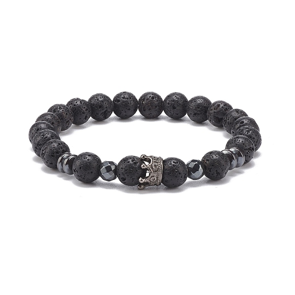 PandaHall Natural Lava Rock & Synthetic Hematite Stretch Bracelet with Alloy Crown, Essential Oil Gemstone Jewelry for Women, Inner Diameter...
PandaHall Natural Lava Rock & Synthetic Hematite Stretch Bracelet with Alloy Crown, Essential Oil Gemstone Jewelry for Women, Inner Diameter...