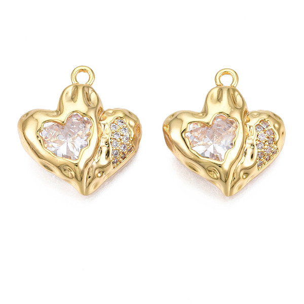 PandaHall Brass Micro Pave Cubic Zirconia Pendants, Real 18K Gold Plated, Heart, Clear, 18x17.5x6mm, Hole: 1.8mm Brass+Cubic Zirconia Heart...
PandaHall Brass Micro Pave Cubic Zirconia Pendants, Real 18K Gold Plated, Heart, Clear, 18x17.5x6mm, Hole: 1.8mm Brass+Cubic Zirconia Heart...