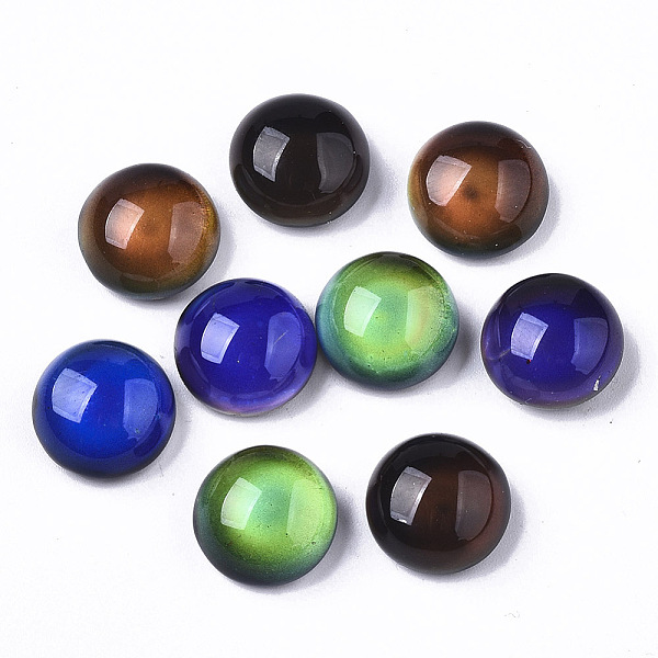 PandaHall Translucent Glass Cabochons, Changing Color Mood Cabochons, Half Round/Dome, Black, 12.5x7mm Glass Half Round Black
PandaHall Translucent Glass Cabochons, Changing Color Mood Cabochons, Half Round/Dome, Black, 12.5x7mm Glass Half Round Black