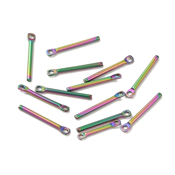 PandaHall Ion Plating(IP) 304 Stainless Steel Pendants, Bar Charm, Rainbow Color, 15x2x1.2mm, Hole: 1mm 304 Stainless Steel Others
PandaHall Ion Plating(IP) 304 Stainless Steel Pendants, Bar Charm, Rainbow Color, 15x2x1.2mm, Hole: 1mm 304 Stainless Steel Others